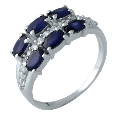 Silberring mit natürlichem Saphir 2,3 ct (1961643) 3,21 gr. 925 Proben
