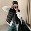 Solid color stand-up collar down cotton vest women's short slim-fit sleeveless vest winter daily casual warm jacket
