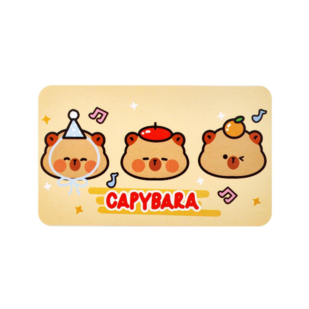 50 Sheets Cartoon Animal Capybara Theme DIY Rewards Scratch Cards Invitation Cards for Kids Birthday school reward Party Decor