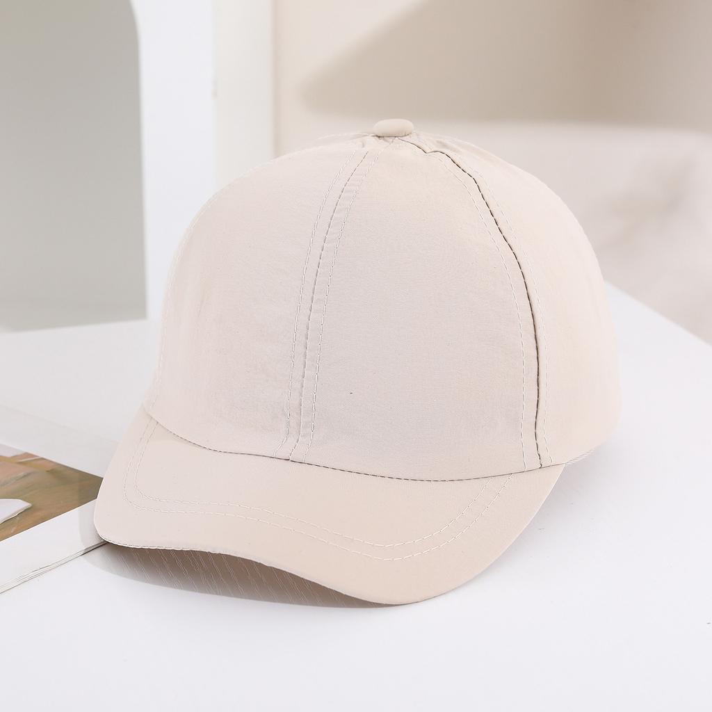 Short-Brimmed Solid Color Baseball Cap Lightweight Quick-Dry Polyester Adjustable Buckle Closure Sun Protection Breathable