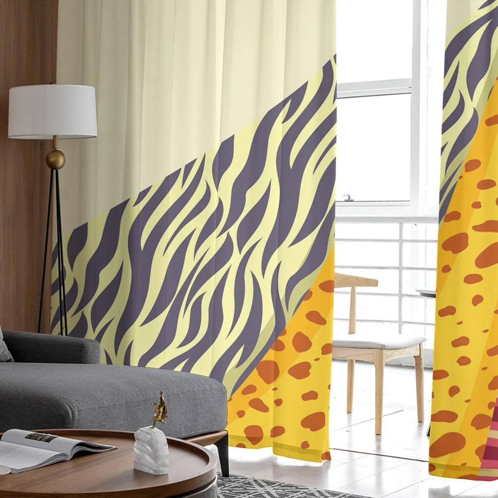 African Woman Skirt Texture Tulle Curtains for Living Room Bedroom Sheer Curtain for Balcony Hall Fashion Printed Home Drapes