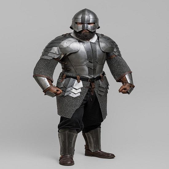 Dark Dreki Steel Knight Armor Suit Full Body Armor With Cuirass,Pauldrons,Bracers,Greaves, Helmet Cosplay Larp Full Body