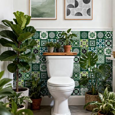 24 Pezzi Adesivi Murali Mandala Cucina Autoadesivi Impermeabili Adesivi per Piastrelle Bagno Decorazione Marocchina Decalcomania in PVC