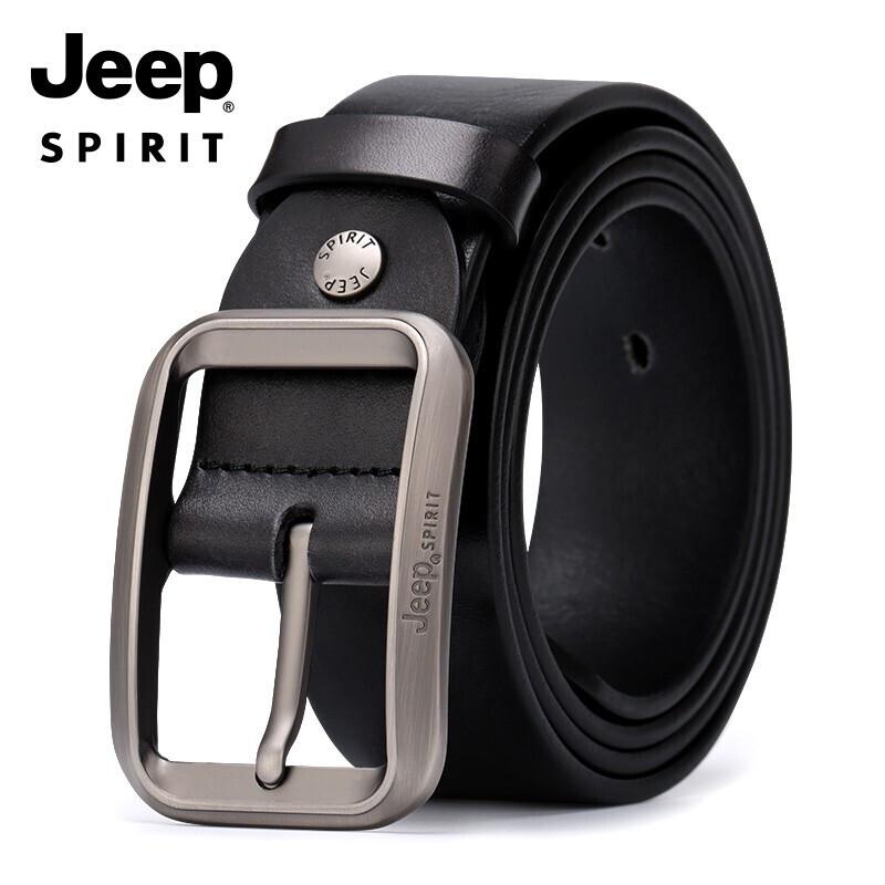 

Мужской ремень JEEP SPIRIT из коровьей кожи, первый слой, с пряжкой-булавкой 130cm