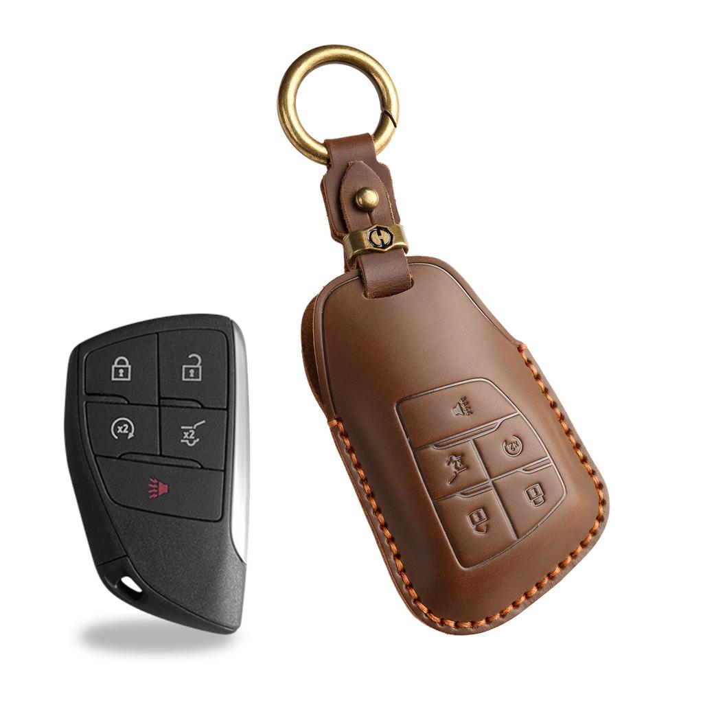 Retro Leather Key Cover For New Buick Envision High-End Leather Protection Car Key Protection Bag