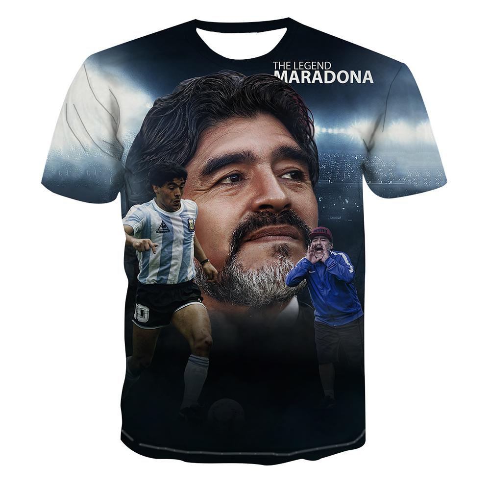 Summer  Fashionable Football Star Creative 3D Printing Support Football Fan Personalized Casual T-shirt