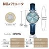 CalmTick Women's Watch Japanese Movement 3-Year Battery Life 30m Water Resistant Date Display Stainless Steel Case 32mm Slim Compact Blue