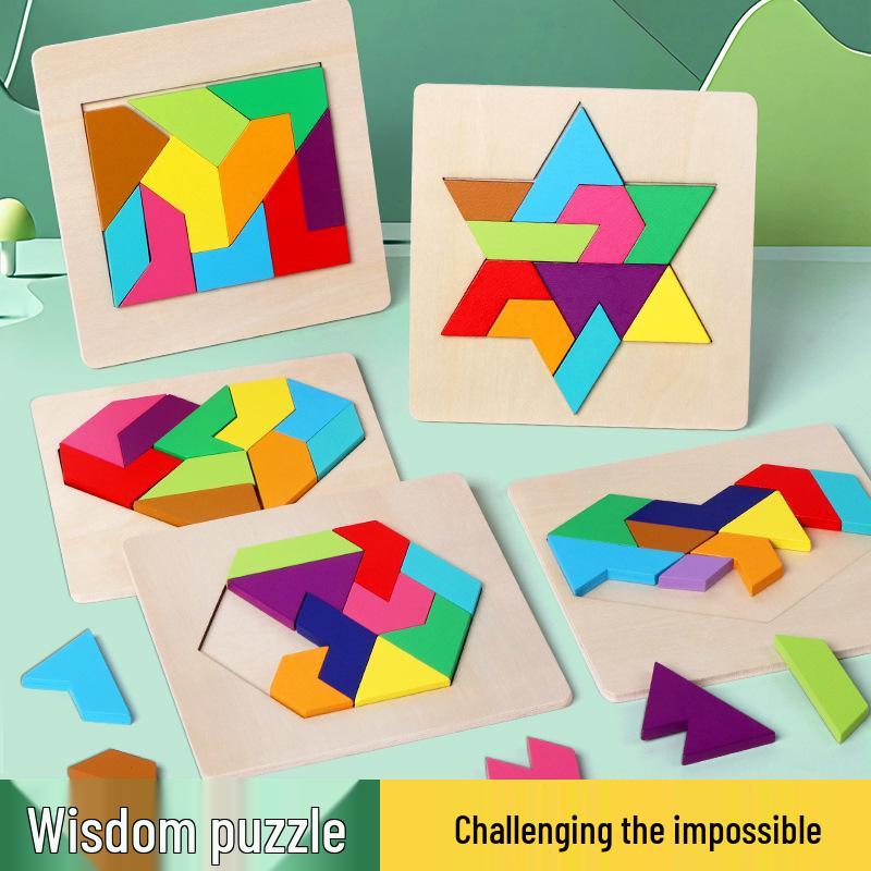 

Montessori Educational Geometric Shape Puzzles for Young Children