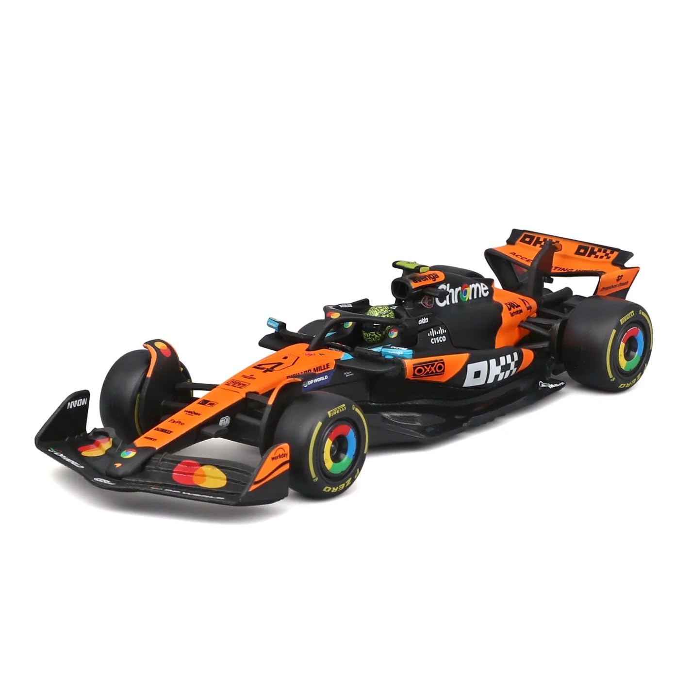Bragho 1/43 McLaren F1 MCL39 #4 Ландо Норрис 2025 Модель с Фигуркой Пилота оранжевый