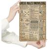 Homely Accents Chess Rules Knowledge Poster - Science Guide Vintage Metal Tin Sign for Game Room, Club & Garage Decor, Wall Art for Chess Lovers &