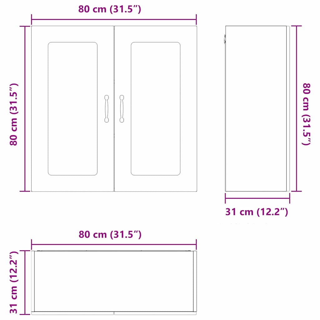 Dishwasher Front Panel Kalmar Black 80 X 31 X 80 Cm