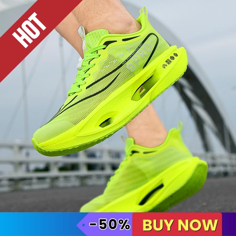 Sports Running Shoes Men Marathon Sneakers Breathable Comfortable Brand Trend Women Athletic Outdoor Race Sneakers Carbon Plate