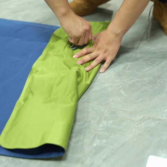 Inflatable Sleeping Pad Built-in Foot Pump Pillow Lightweight Thicken Portable Single Person Outdoor Travel Camping Hiking Air Mattress Sleeping Mat