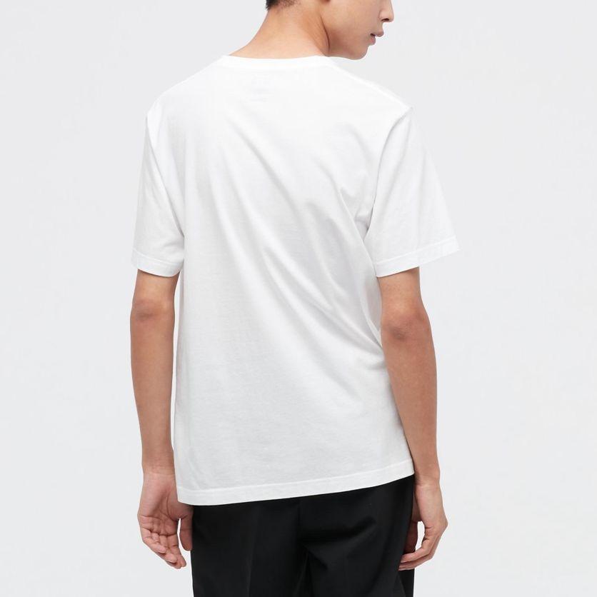 UNIQLO Mickey Mouse Print T-Shirt Men tops White 458608000