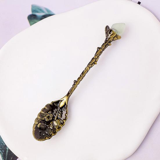 Koffielepel Kristallen Kop Vintage Dessertlepel Ergonomische Handgreep Tafelgerei voor Precieze Kruiding Serveren van Desserts Elegante Keukengerei