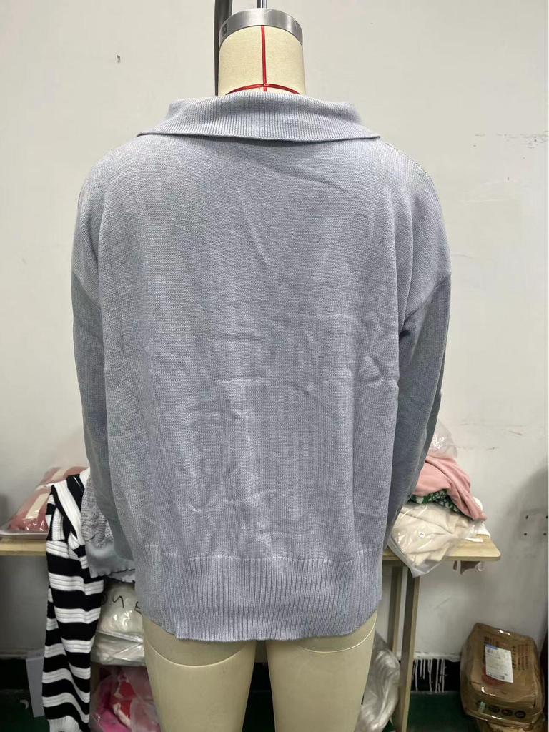 2024 Women's Trendy Solid Color Versatile Loose Casual Sweater