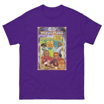 Wrestlemania 8 Poster T-Shirt Hulk Hogan vs Sid Justice, Savage vs Flair Retro T-Shirt