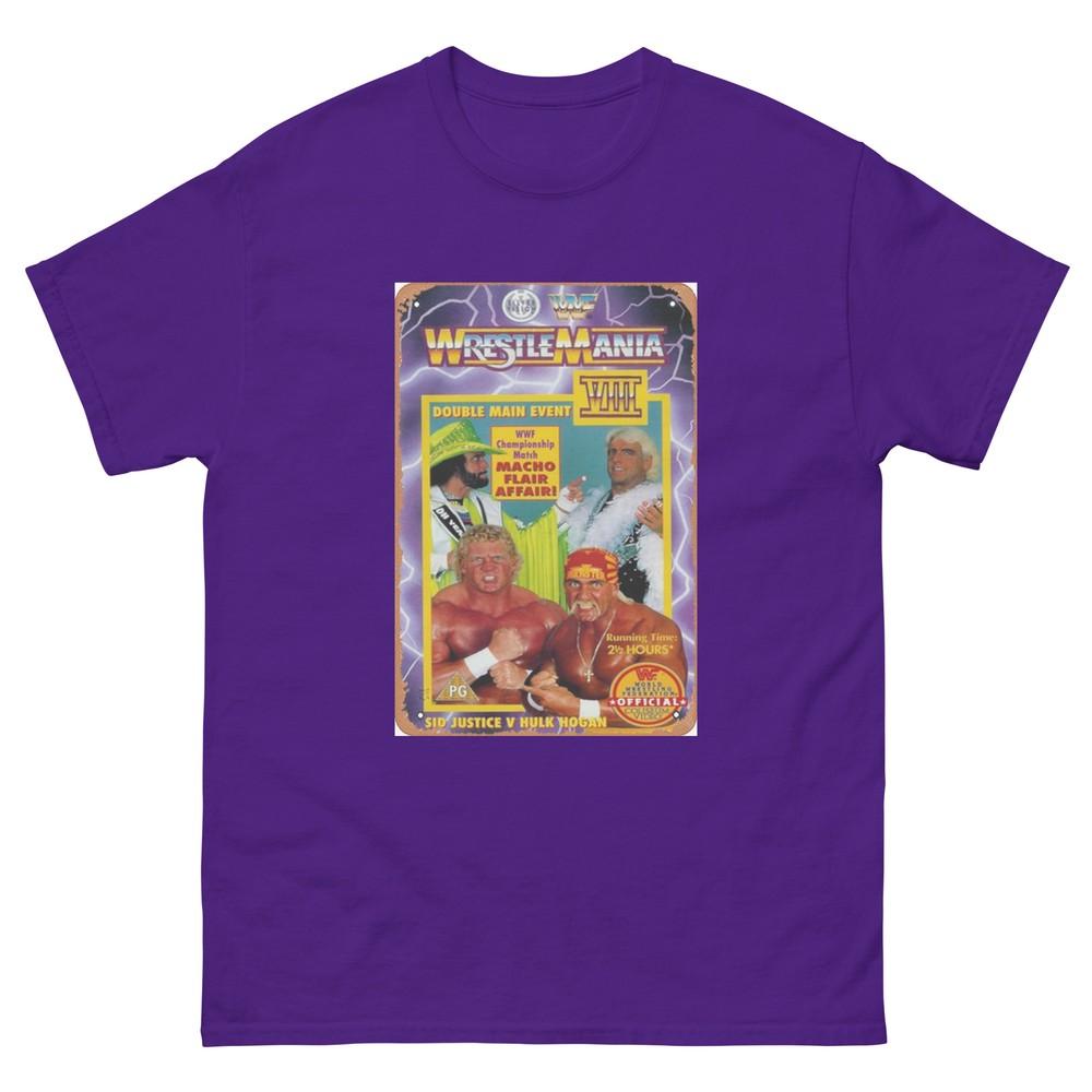 

Футболка с постером Wrestlemania 8 Халк Хоган против Сида Джастиса, Сэвидж против Флэра Ретро футболка M