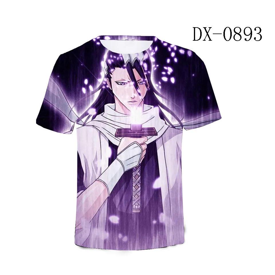 Summer Round Neck 3D Anime Bleach Printed Top Fashionable Casual Short Sleeved Children's Boy T-shirts
