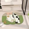 Bathroom Water Absorption Diatom Mud Floor Mat Cartoon Bathroom Toilet Door Dirt-resistant Anti-slip Mat Household Quick-drying Floor Mat