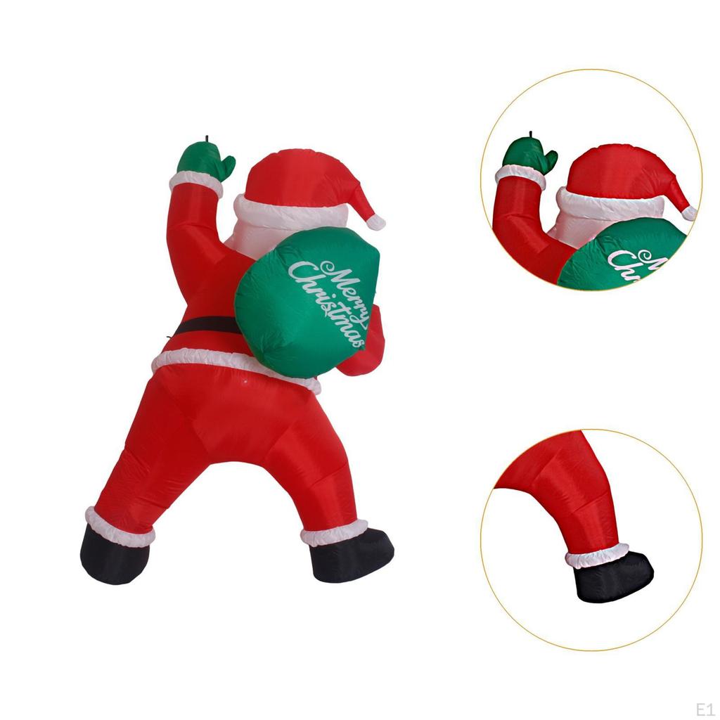 Climbing Wall Inflatable Santa Claus Figure Holiday Ornament Inflatables Outdoor