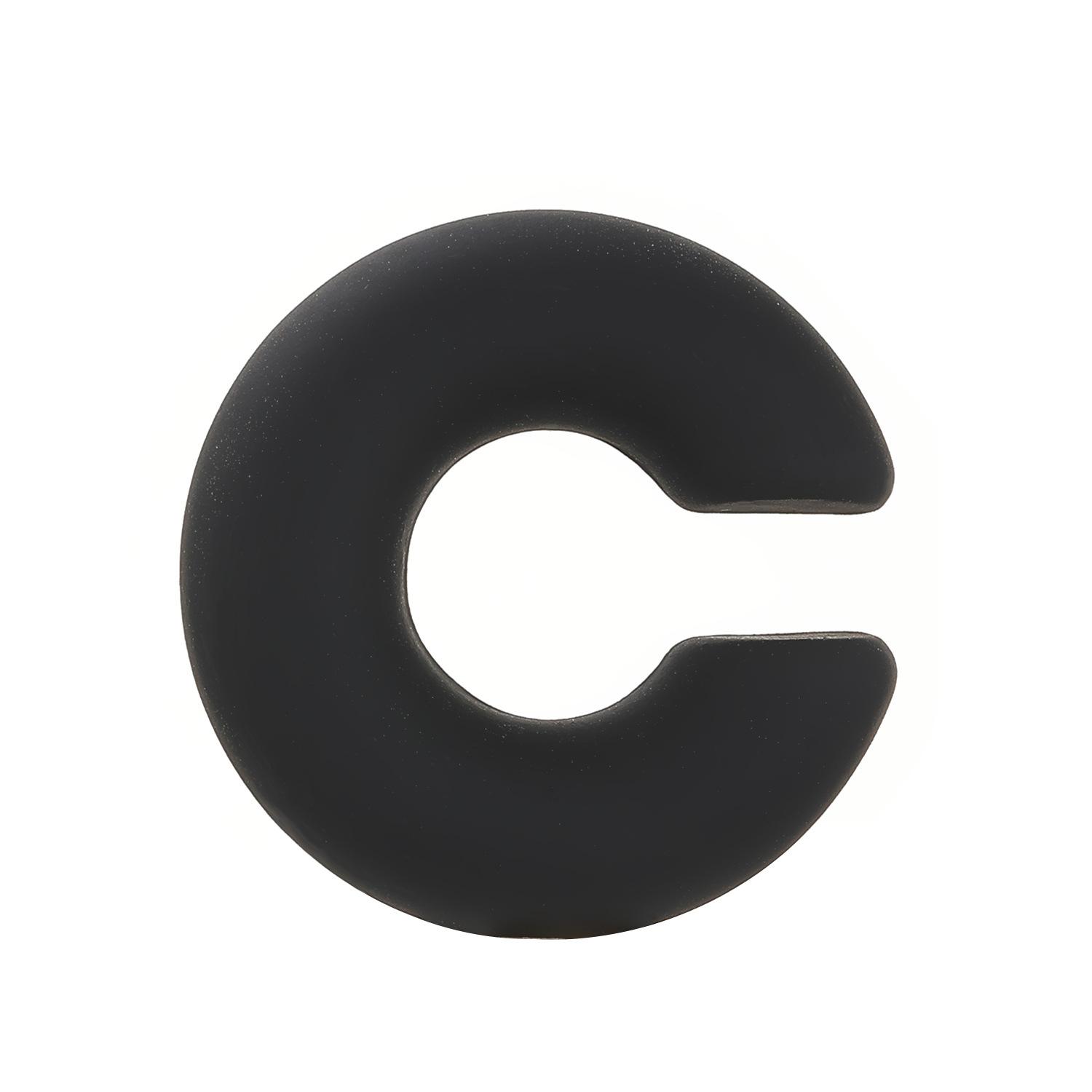 

Цветные матовые грубые круглые серьги карамельного цвета с отверстием в форме буквы C, бесплатные клипсы для ушей для женщин 1 pair чёрный