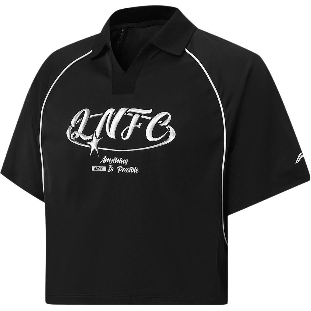 Li-Ning Soft Simple Versatile Loose Short Sleeve Polo Shirt Women tops YPLW046-3 S
