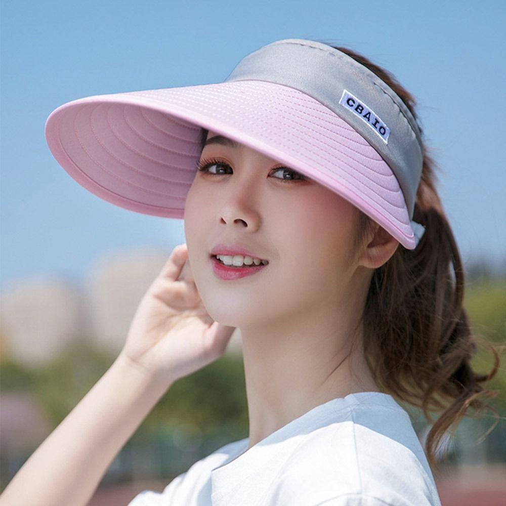 Summer UV Protection Breathable Adjustable Beach Cap Sun Hat Sports Visors Empty Top Hat