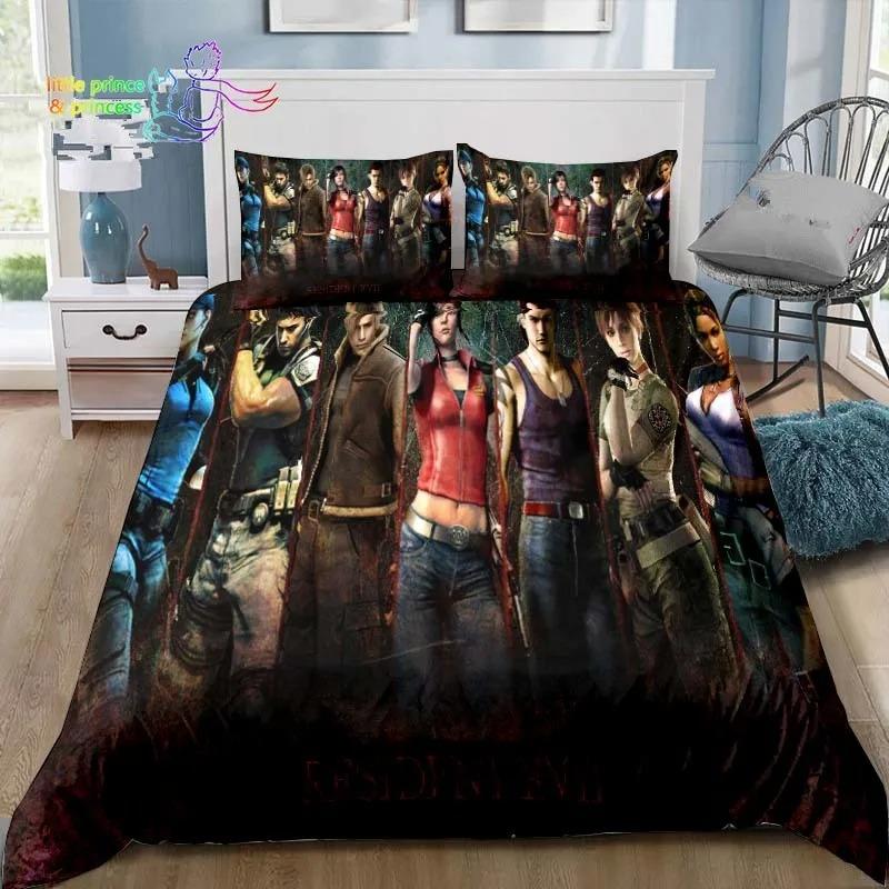 3D Print R-Resident Evil Games Gamer Bedding Set Single Twin Full Queen King Size Bed Set Adult Kid Bedroom
