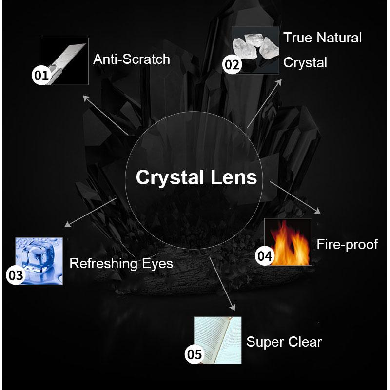 Crystal Reading Glasses For Men Women Anti Scratch Black Red