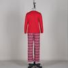 Christmas Family Matching Pajamas Set Long Sleeve Pullover Top Plaid Pants Pjs Sleepwear Set Soft Holiday Loungewear for Women Men Kids