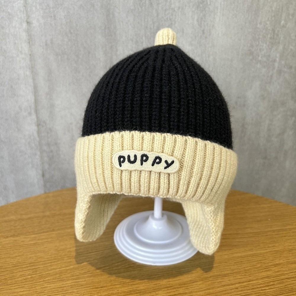 

Knitted Pacifier Ear Protection Hat Warm Beanie Hat New Pullover Cap Kids чорний
