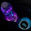 Car Sticker 7 Color LED Car Cup Holder Light Luminous Coaster Water Cup Pad For Ford Mondeo Focus Raptor Edge Explorer Ranger Fi
