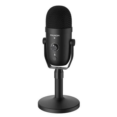 Kondenzátorový USB jednosměrný PC mikrofon Faunow se ztlumeným šumem Obsahuje mikrofon LED Instrukce Hlasitost Hra Živá práce z Live Kompatibilní s