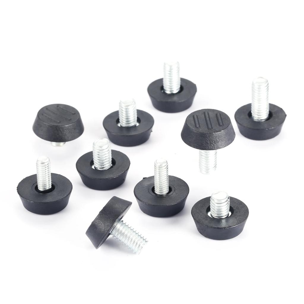 10Pc Black Furniture Legs Anti-slip Foot Riser Adjustable Height Plastic Base Table Cabinet Leg Pad Feet Leveler Floor Protector