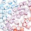 10Pcs Ceramic Ink Splatter Dyed Square Beads Charms Loose Spacer Beads for DIY Bracelet Necklace Jewelry Making Accessories