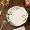 Wild Strawberry Bone China Tableware Set: Ceramic Bowls, Plates, Coffee Cups, and Tea Accessories.