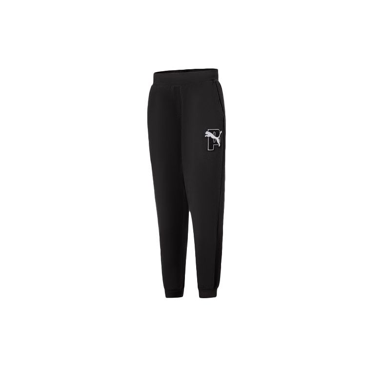 

Puma Embroidered Letter Sports Knit Joggers Men bottoms Black 532419-01 XS