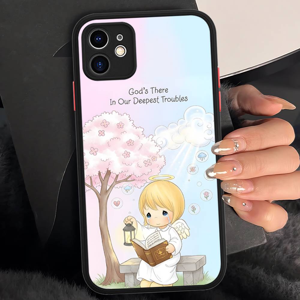 Precious Moments Cute For IPhone Air 16 15 14 Plus 13 12 11 Pro Max Matte Cover Jelly Shockproof Phone Case