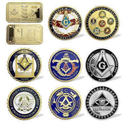 Masońskie narzędzia robocze Znak Akcesoria masonów Masonic Challenge Coin