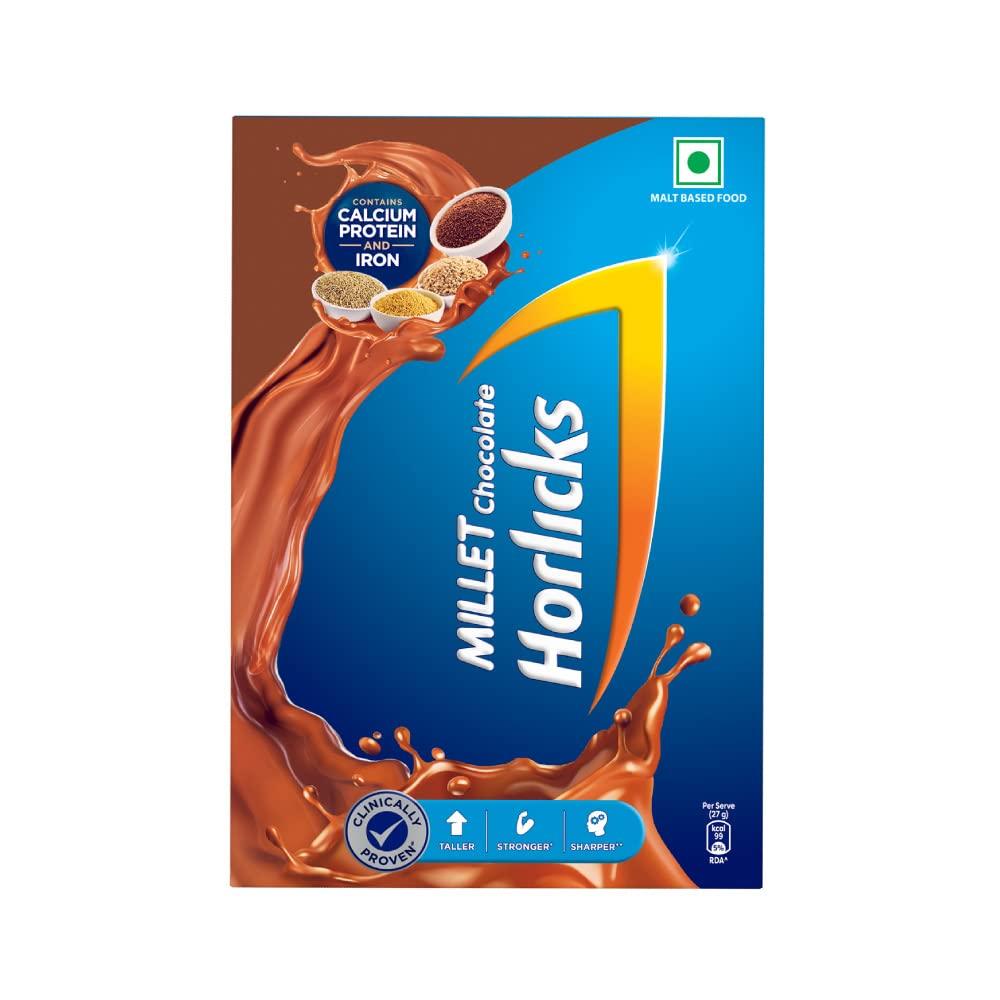 

Horlicks Millet Chocolate Drink 600G BIB Pack of 1 | Nutritious Multi-Millet Chocolate Beverage