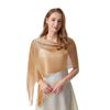 Damen Abend-Schal mit Gold- und Silberfäden und Quasten, Umhang-Design, Leicht mit Trägern, Ausgeschnittenes Bolero-Style.