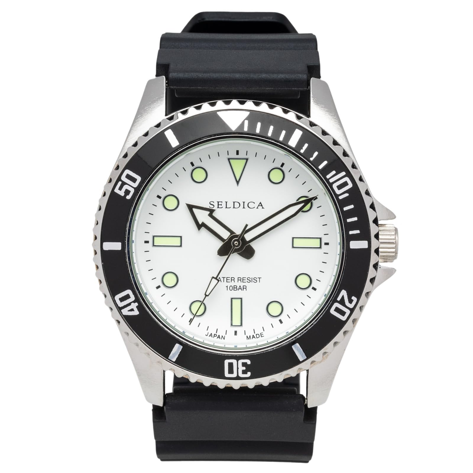 

Clefer Serdica Analog Watch, White Dial, Urethane Strap, Japanese Movement, SD-AM338-WTS, Men s, Black