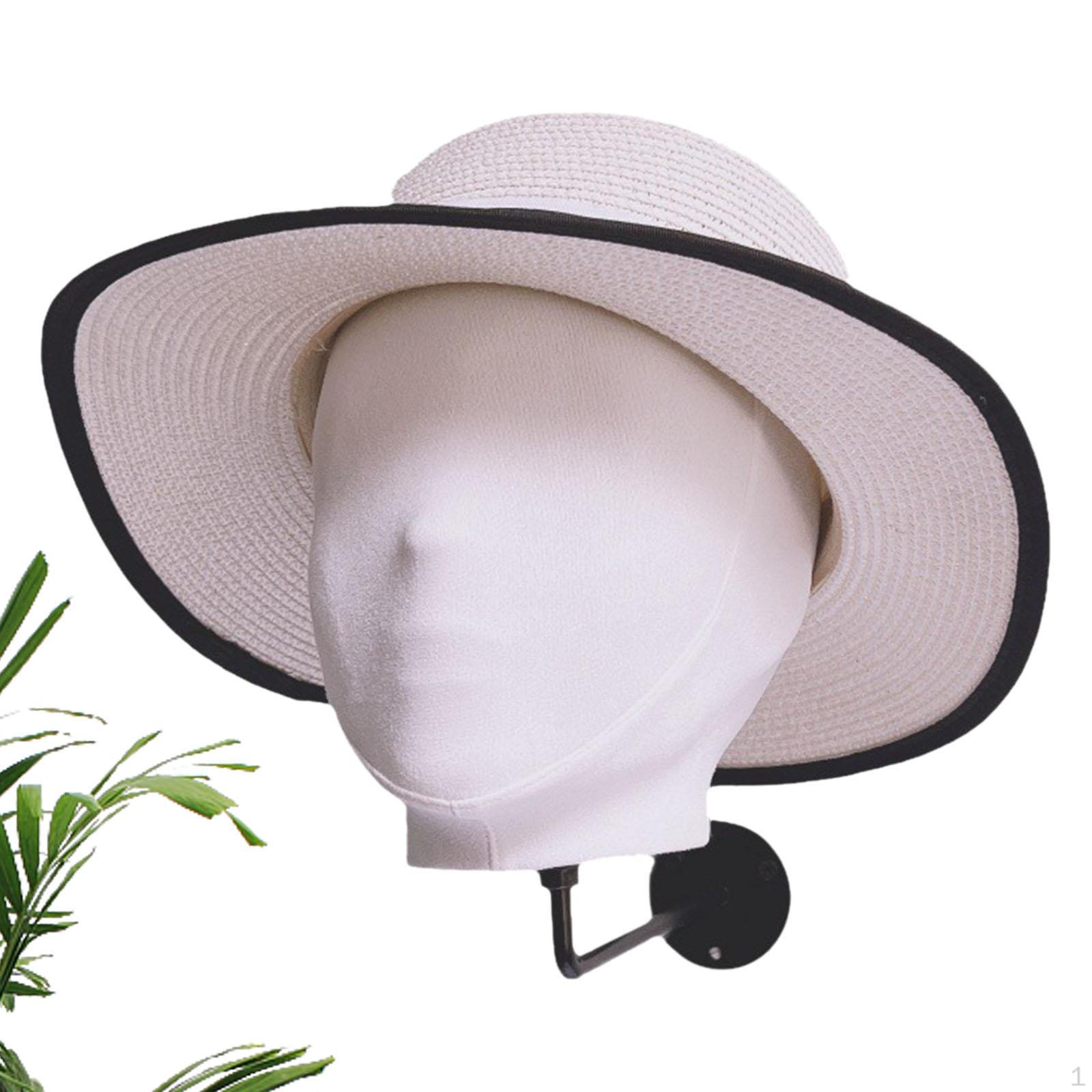 

Mannequin Head Wall Mount for Wigs Hats Caps,Multipurpose,Space Saving,Wig Storage Hanger Hat Black hook