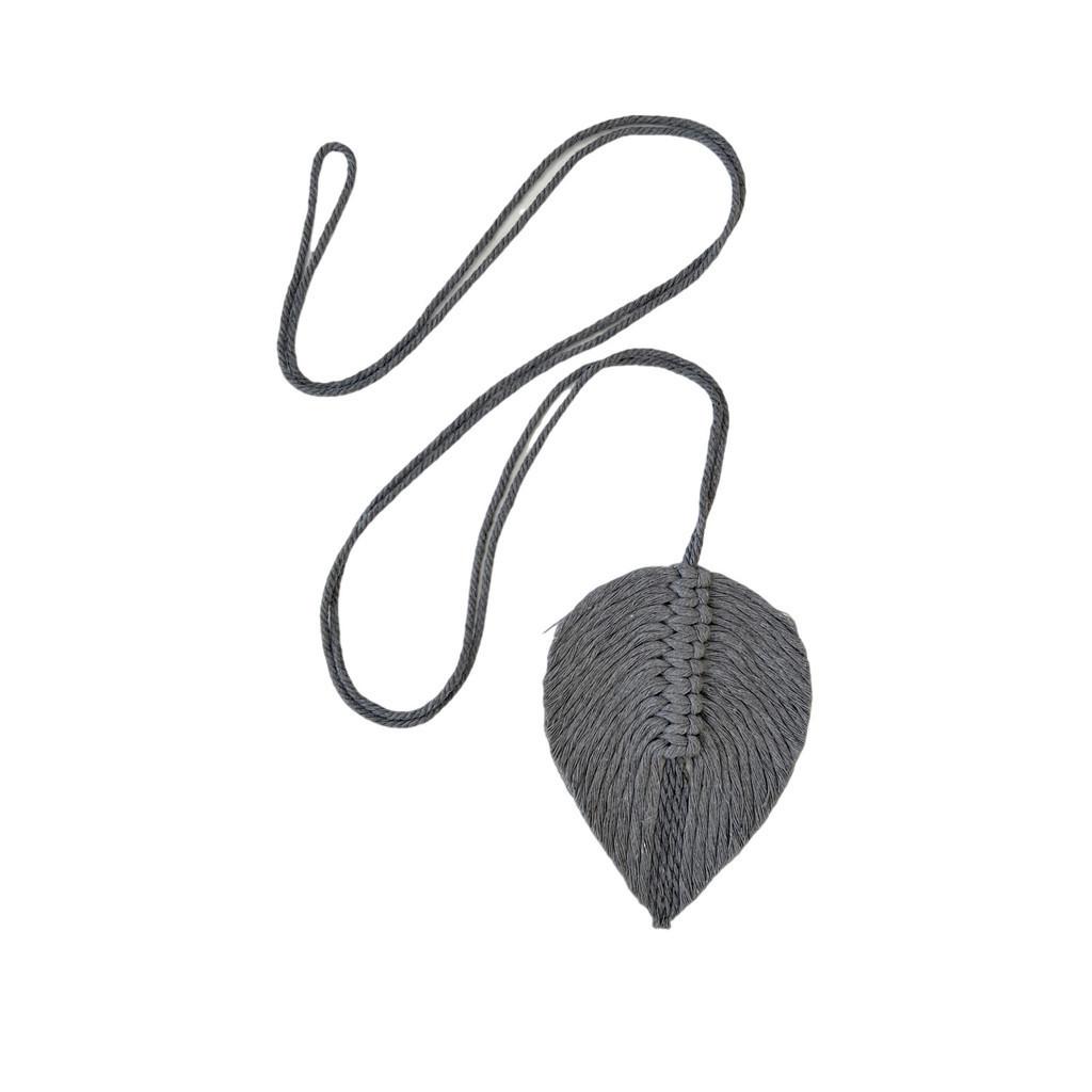 Braided Fringe Curtain Buckle Fashion Handmade Leaf Curtain Tie Simple Tie Rope