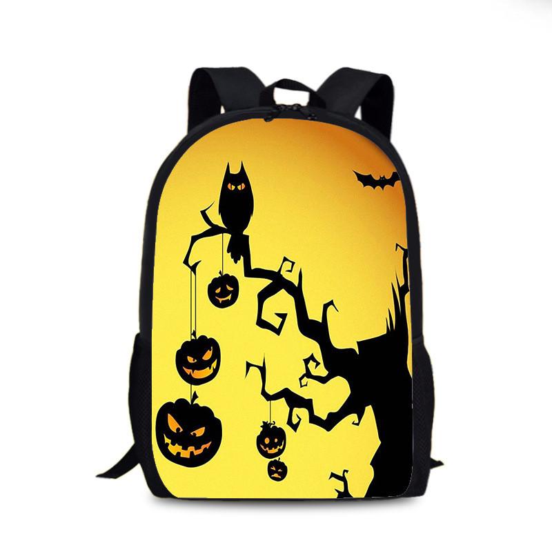 Halloween Fledermaus Kürbis Rucksack Aus Nylonmaterial Für Den Täglichen Gebrauch Und Street Style