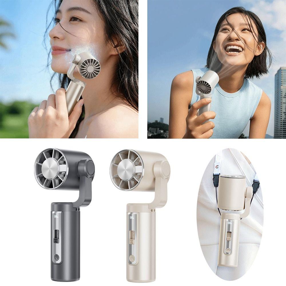 Quiet Operation Portable Cooling Fan USB Rechargeable Fan for 5W/3000mAh Handheld Use