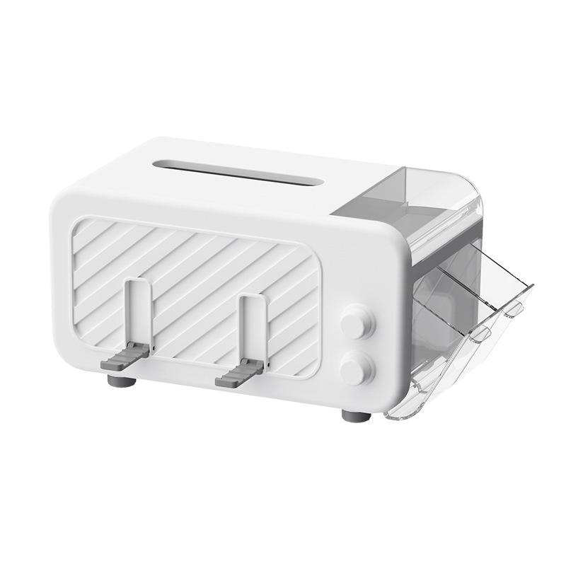 

Spring Living Room Non-slip Tissue Box: Elegant, Multi-functional Storage for Coffee or Dining Table білий