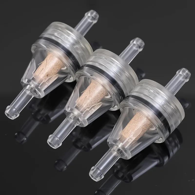 1-30pcs Universal Motorcycle Tuning Fuel Filter Inline Petrol Filter 6mm Copper Wick Transparent Filter Motorbike Accessories