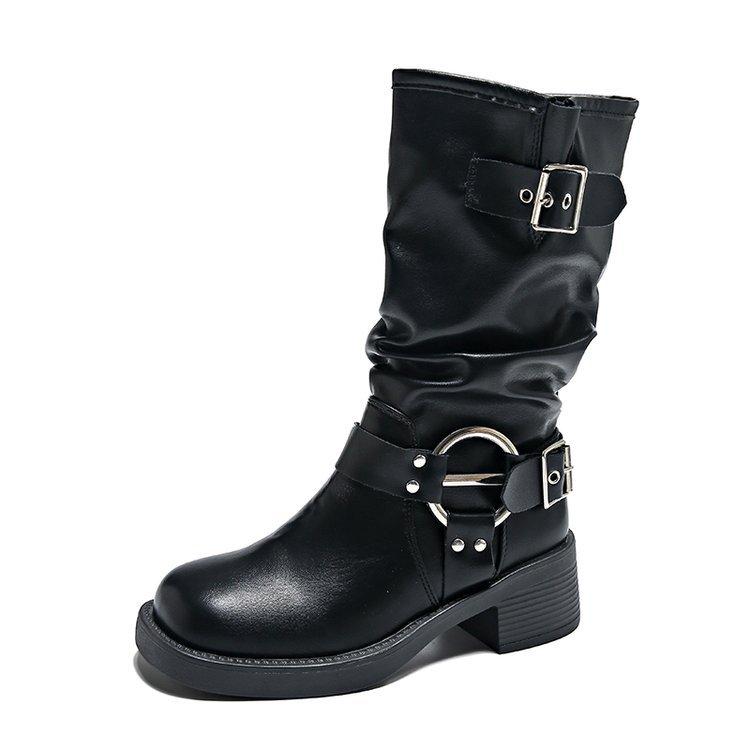 Fashion High Quality Women Boots Luxury Comfortable Cowboy Boots Fashion Slip On Casual Short Boots for Women Thick Bottom Shoes Zapatos